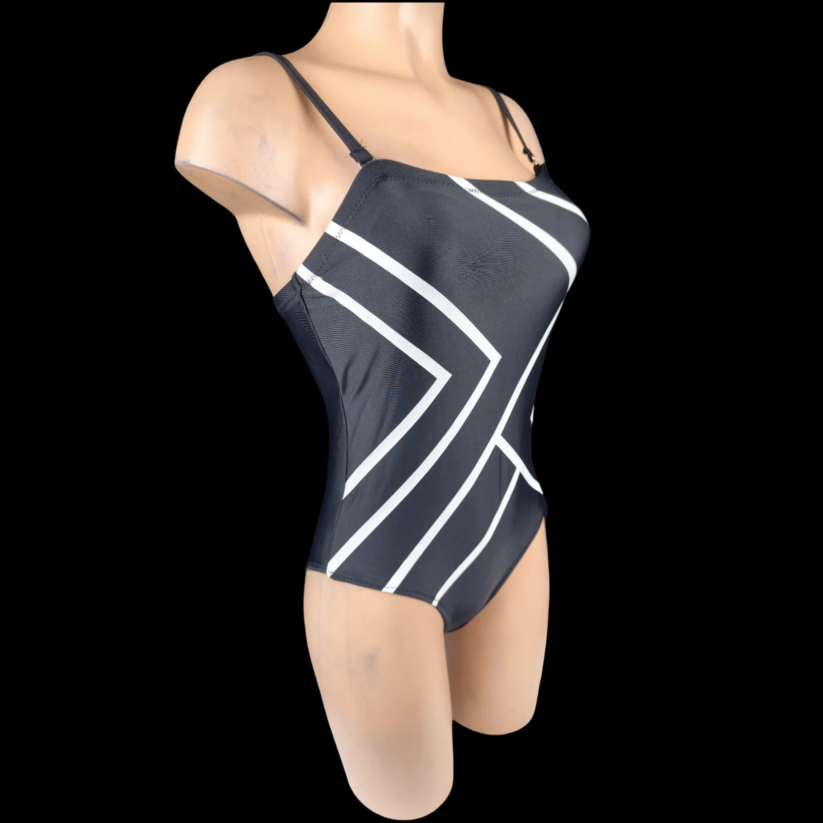 Bañador de 1 pieza negro con un aspecto gráfico atemporal – Nuevo Talla S 36/38 – photo 13